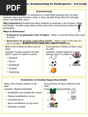 Bubble Map Prewriting Strategy