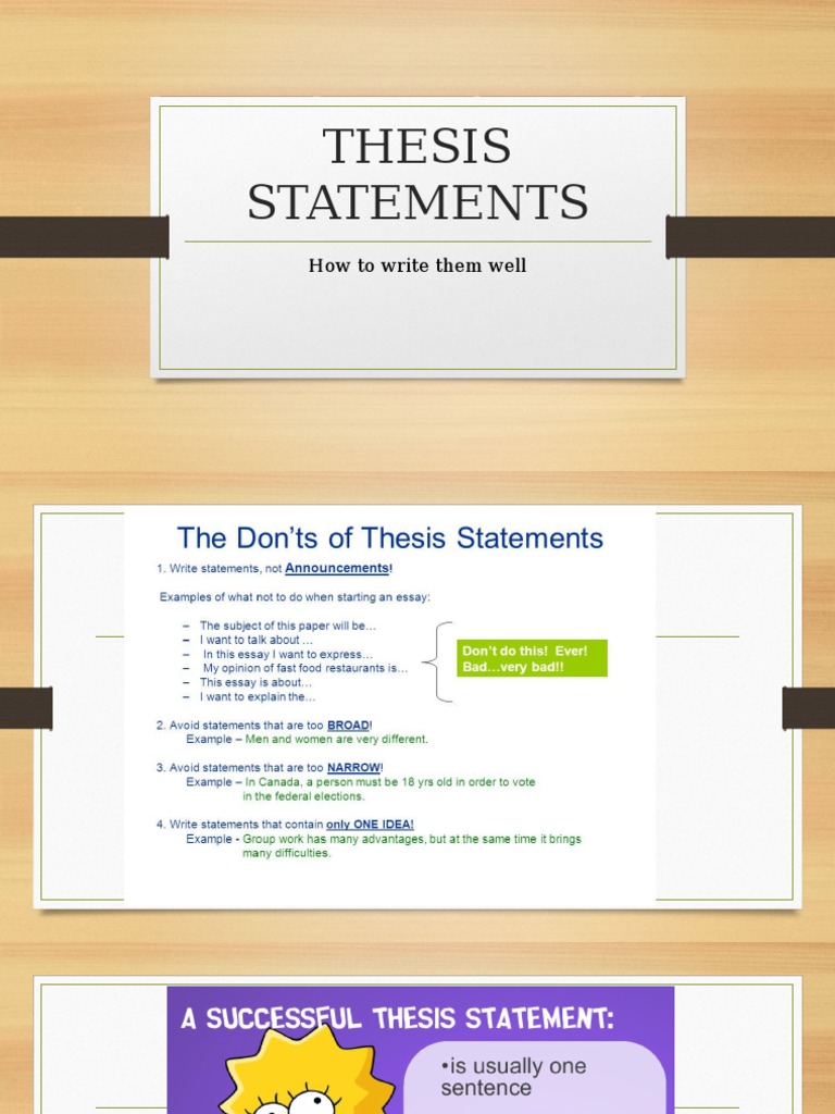 Crafting Effective Thesis Statements | PDF