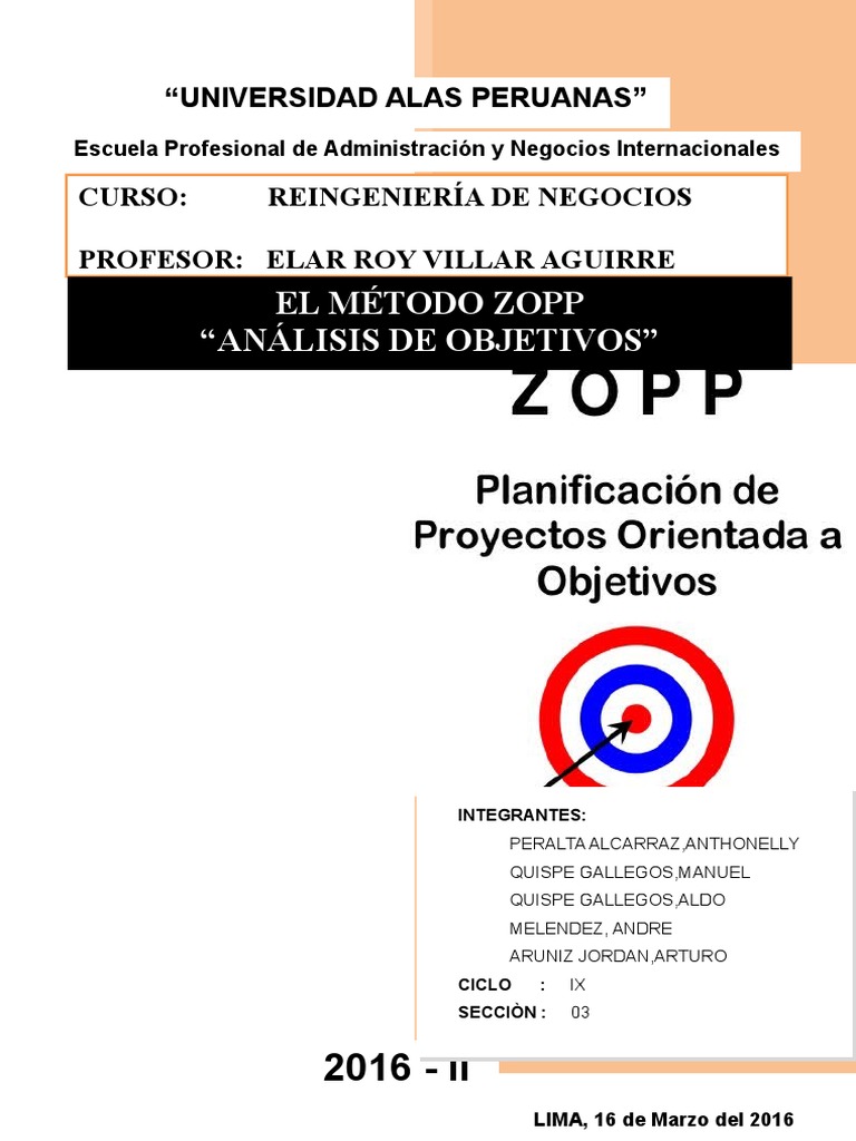 Método Zoop Final 2 | PDF | Planificación | Mercado (economía)