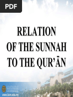 RKQS 2021 Relation of The Sunnah To The Quran