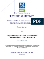 COMPARISON OF API, ISO, AND NORSOK OFFSHORE STRUCTURAL STANDARDS