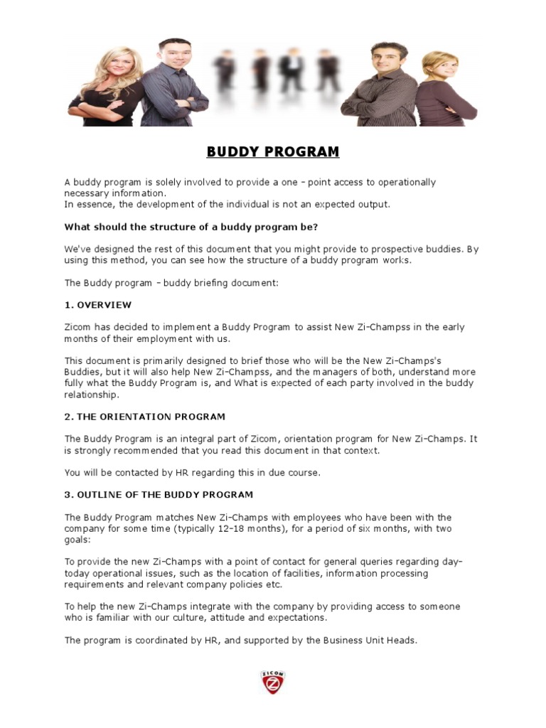 Buddy Program Overview and Guidelines | PDF | Mentorship | Employment