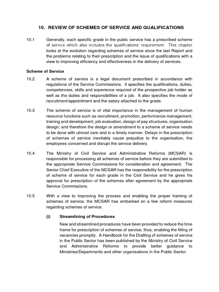 Review of Nigeria's Scheme of Service | PDF | Civil Service | Employment