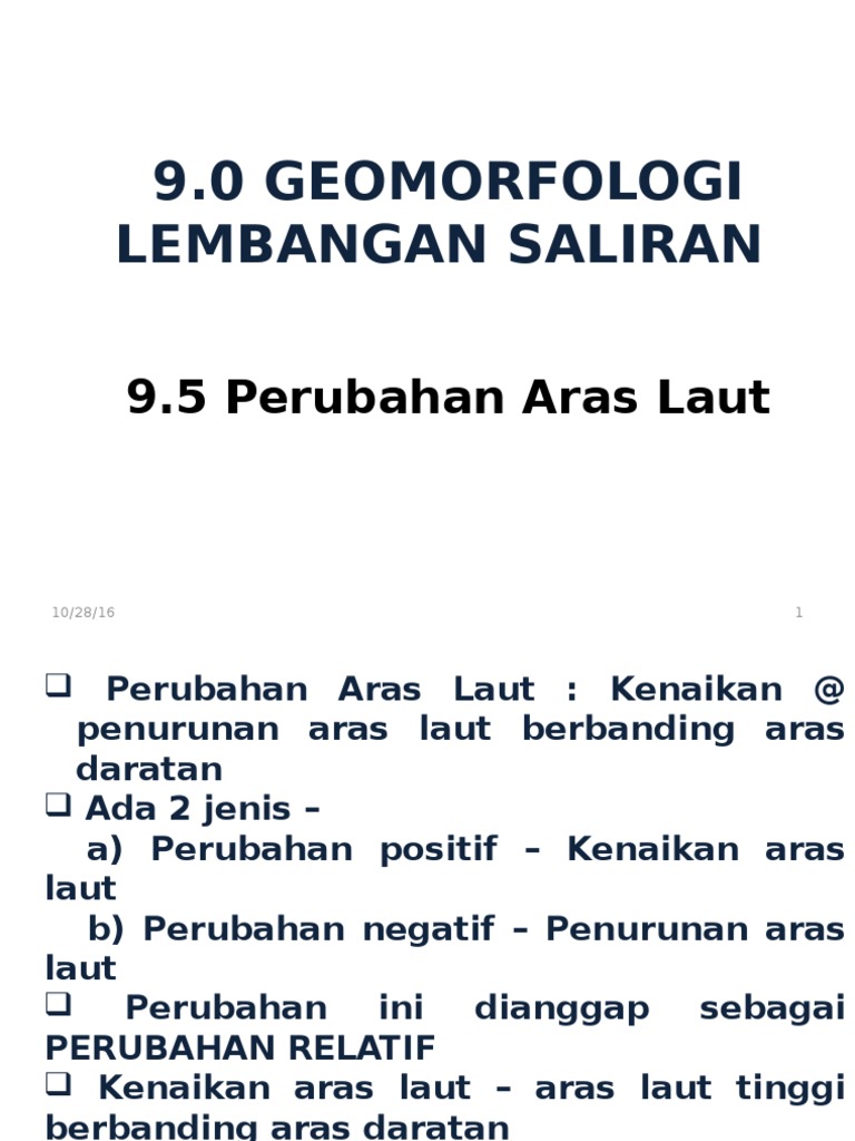 Perubahan Aras Laut Pdf
