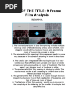 Art of The Title: 9 Frame Film Analysis: Nsomnia