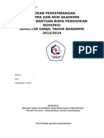 Format Laporan Perkembangan Akademik Dan Non Akademik Penerima Beasiswa Bidik Misi