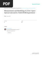 Measurement and Modelling of a Free-Space Optical Link and in-Field OFDM Experiment