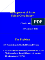 Management of Acute Spinal Cord Injury