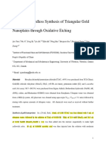 High-Yield Seedless Synthesis of Triangular Gold Nanoplates Through Oxidative Etching