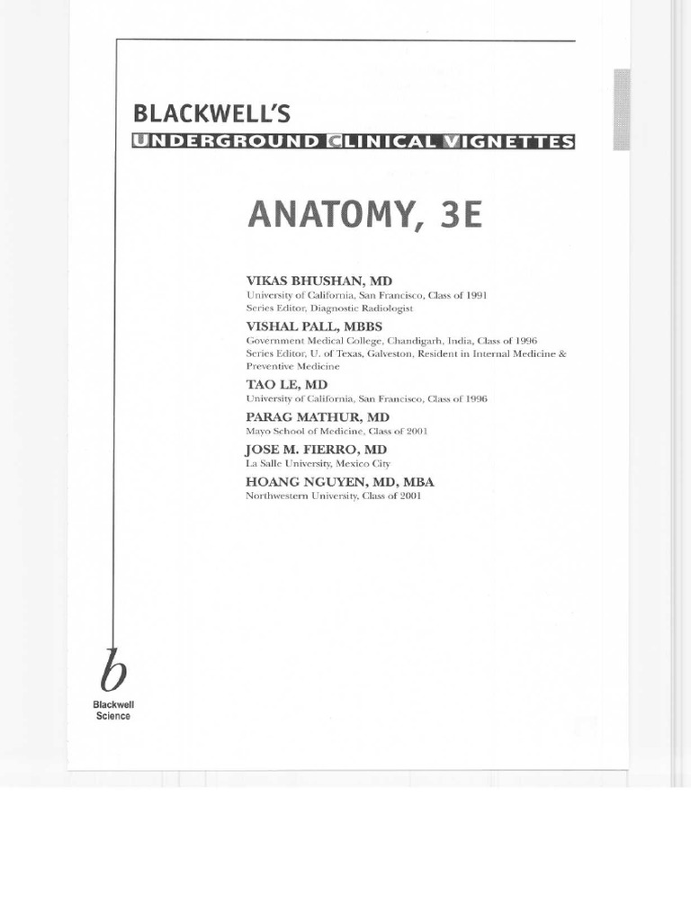 USMLE - Underground Clinical Vignettes Anatomy PDF | PDF