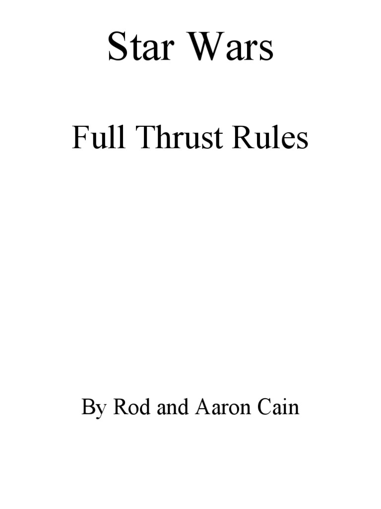 Star Wars Full Thrust Game Rules | PDF | Fighter Aircraft | Fire ...