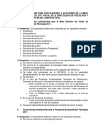 Bases y Condiciones para Postulaciones A Elecciones de La Mesa Directiva de Cepsicol 2017