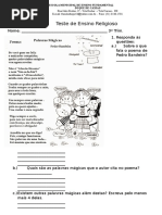 Teste de Ens, Religioso Palavras Mág. 3 Trim 2016