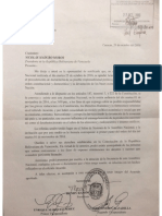 Notificación de La Asamblea Nacional Al Presidente de La República