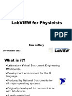 Labview For Physicists: Ben Jeffery