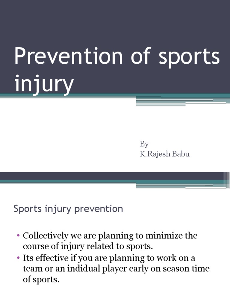 Prevention of Sports Injury | PDF | Relaxation (Psychology) | Physical ...