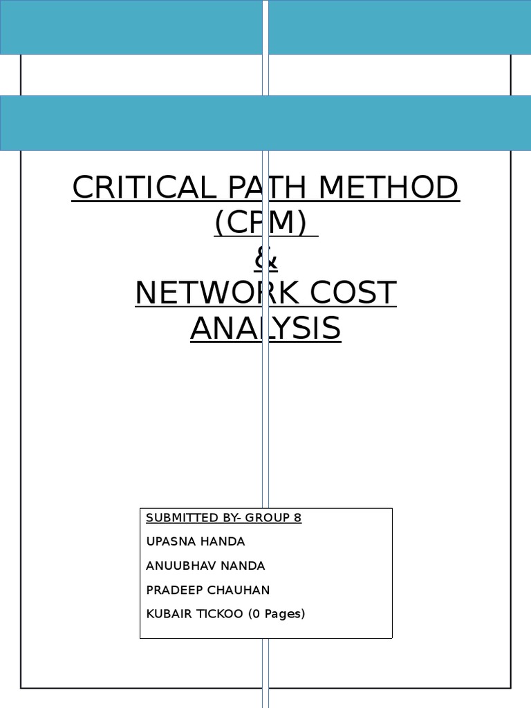 Critical Path Method in Project Management | PDF | Applied Mathematics ...
