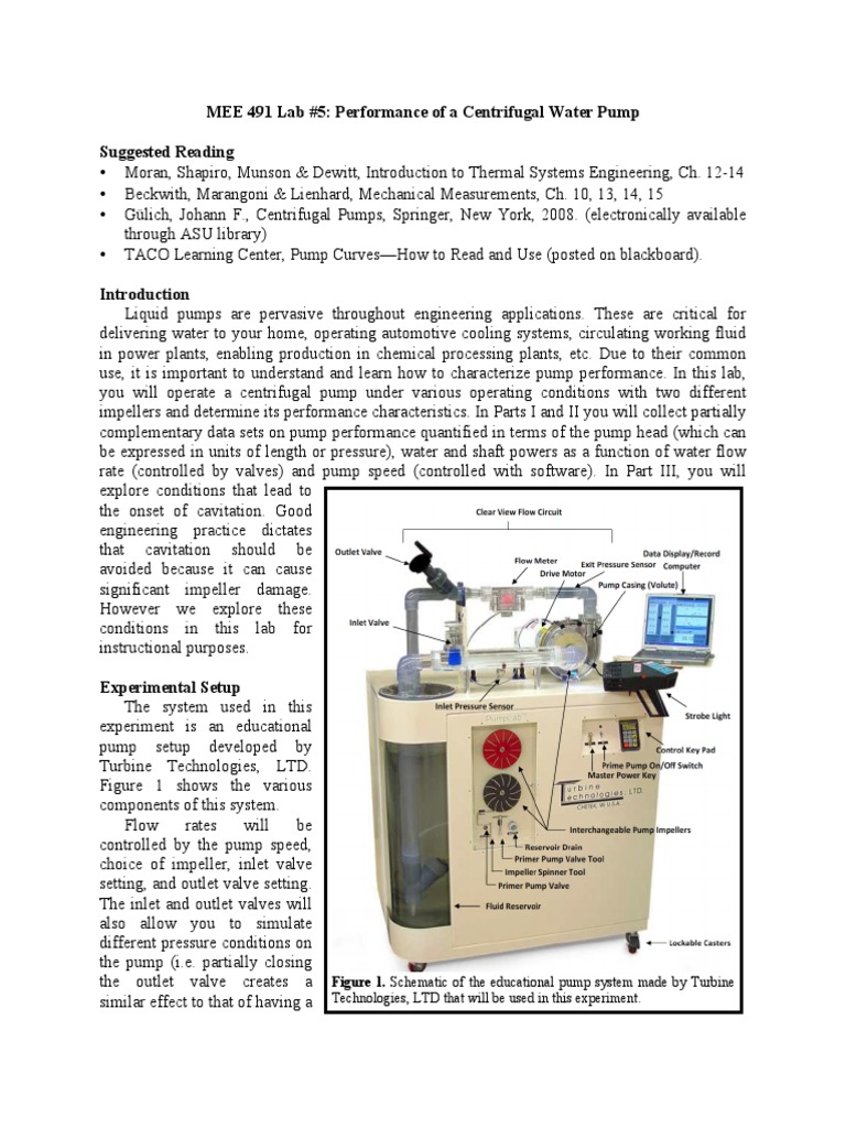 Handout Water Pump Power (Physics) Pump
