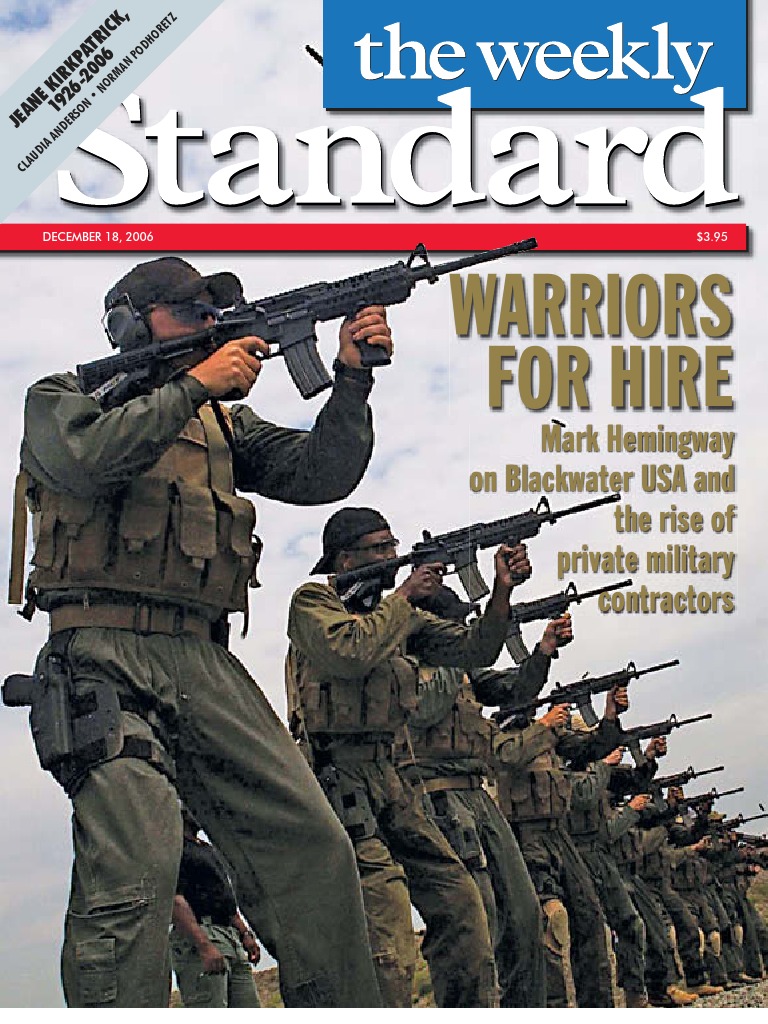 Blackwater Warriors for Hire Mercenary Military