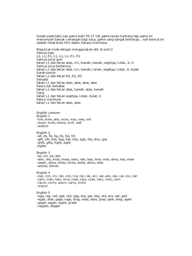 Cheat Bully | PDF | Leisure | Entertainment (General)