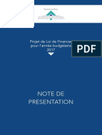 PLF 2017 Maroc Note de Présentation