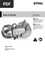 Stihl Ts 410 420 Owners Instruction Manual