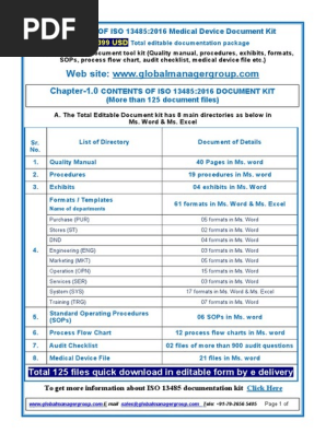 316334987 ISO 13485 2016 Documentation Manual Clause Wise Requirements