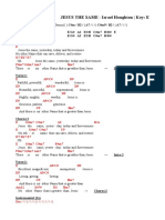 Jesus The Same - E - Chord Chart