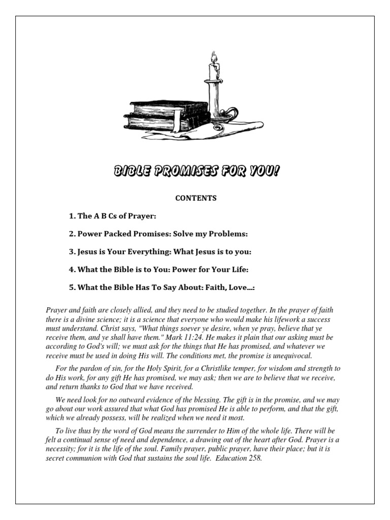 Bible Promises for Prayer and Faith | PDF | Sin | Jesus