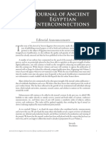 Editorial Announcements: Journal of Ancient Egyptian Interconnections - Http://jaei - Library.arizona - Edu - Vol. 1:4, 2009