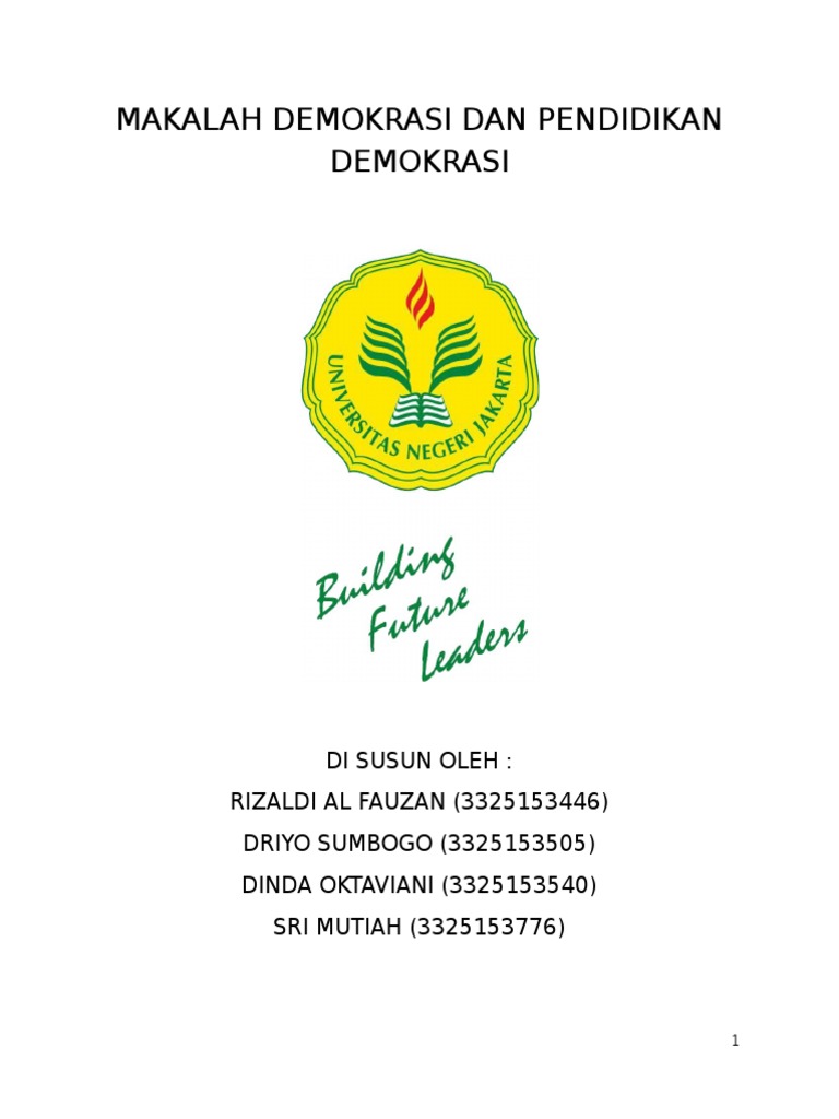 Makalah Demokrasi Dan Pendidikan Demokrasi