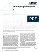 A Review of Biogas Purification Processes 2006