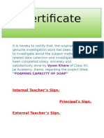 Certificate: Internal Teacher's Sign
