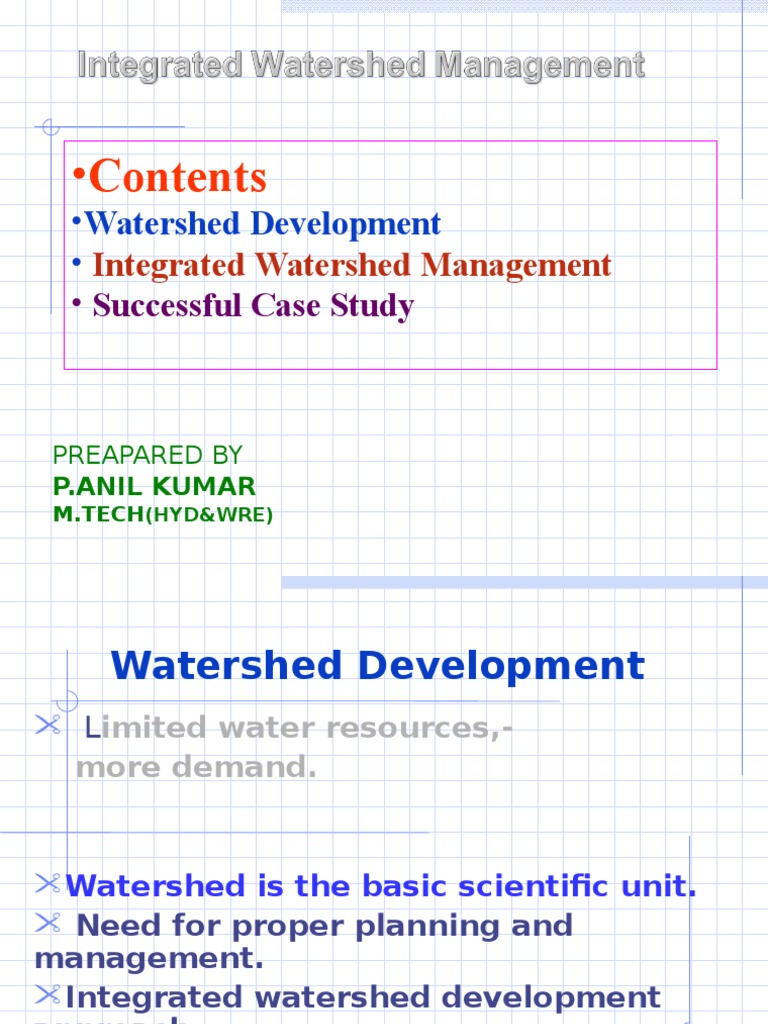 Integrated Watershed Managment Pdf Drainage Basin Water Resources