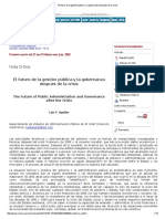 Aguilar - El Futuro de La Gestión Pública y La Gobernanza Después de La Crisis PDF