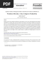 Workforce Diversity A Key To Improve Productivity 2014 Procedia Economics and Finance