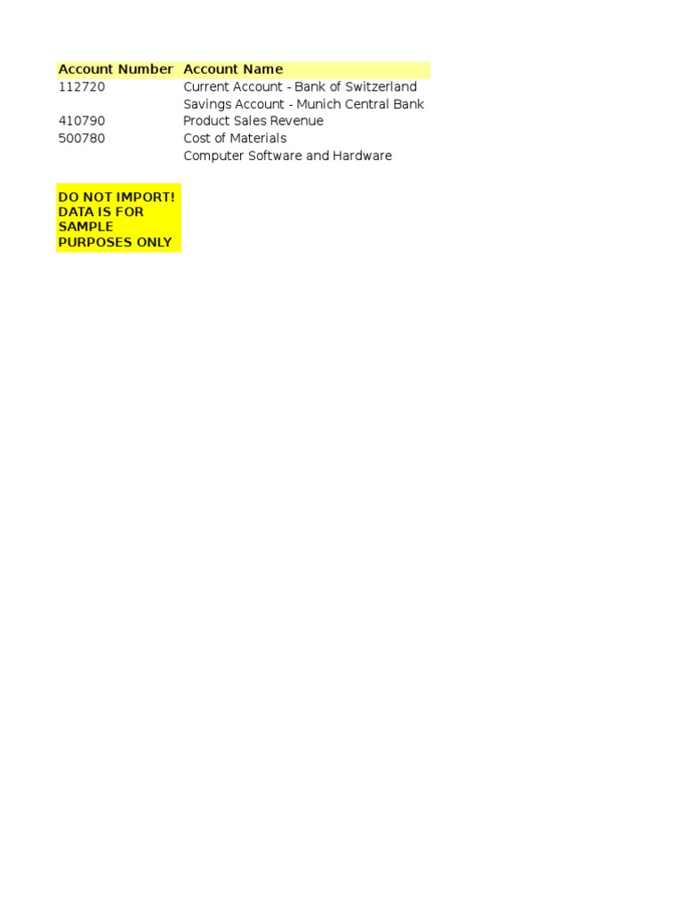 QuickBooks Online No MC COA Sample File PDF Quick Books Computer