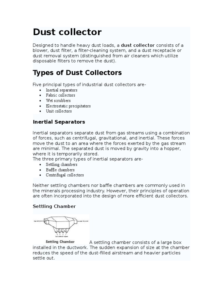 Dust Collector | PDF | Chemical Engineering | Applied And ...