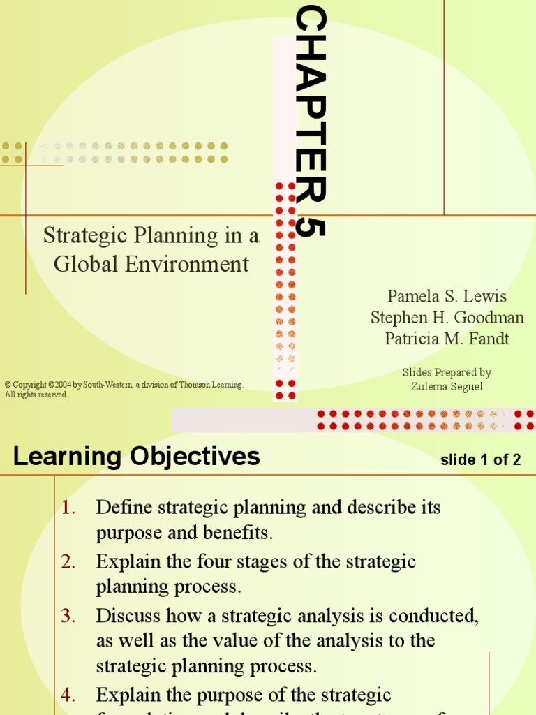 Ch05 Strategic Planning | PDF | Strategic Management | Strategic Planning