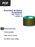 Overview of Query Evaluation: R&G Chapter 12