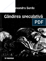 Alexandru Surdu - Gandirea Speculativa PDF
