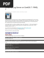 Setup SysLog Server On CentOS 7
