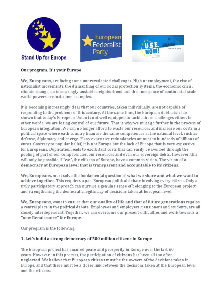 Program Stand Up English PDF European Union Prosecutor