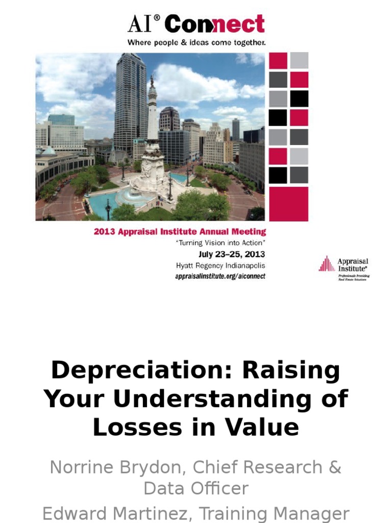 Depreciation Depreciation Real Estate Appraisal