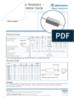 Ceramic Case Resisters - Wirewound / Metal Oxide: Electrical Data