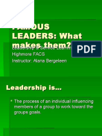Famous Leaders: What Makes Them?