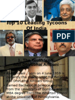 Top 10 Leading Tycoons of India
