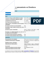 Agua Potable y Saneamiento en Honduras