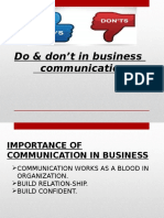 Do & Don't in Business Communication