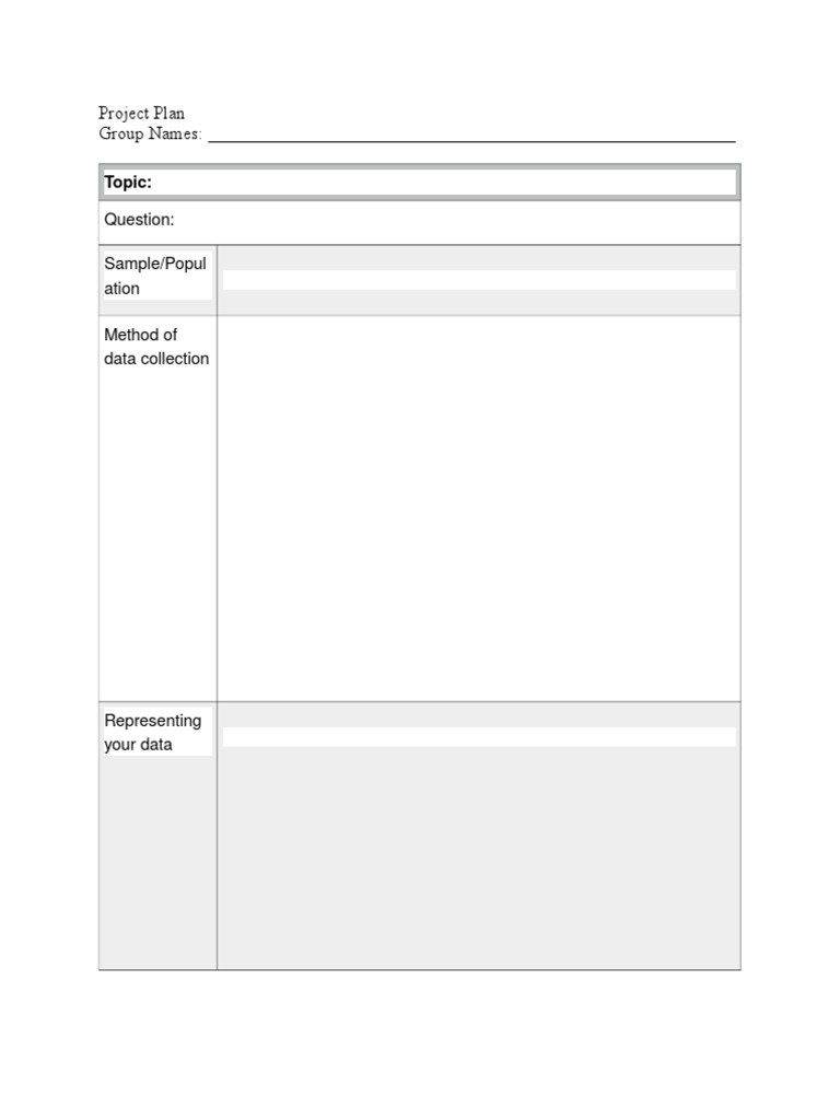 Project Plan Template for Research | PDF